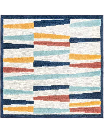 5' 3 x 5' 3 Washable Belize Indoor / Outdoor Square Rug