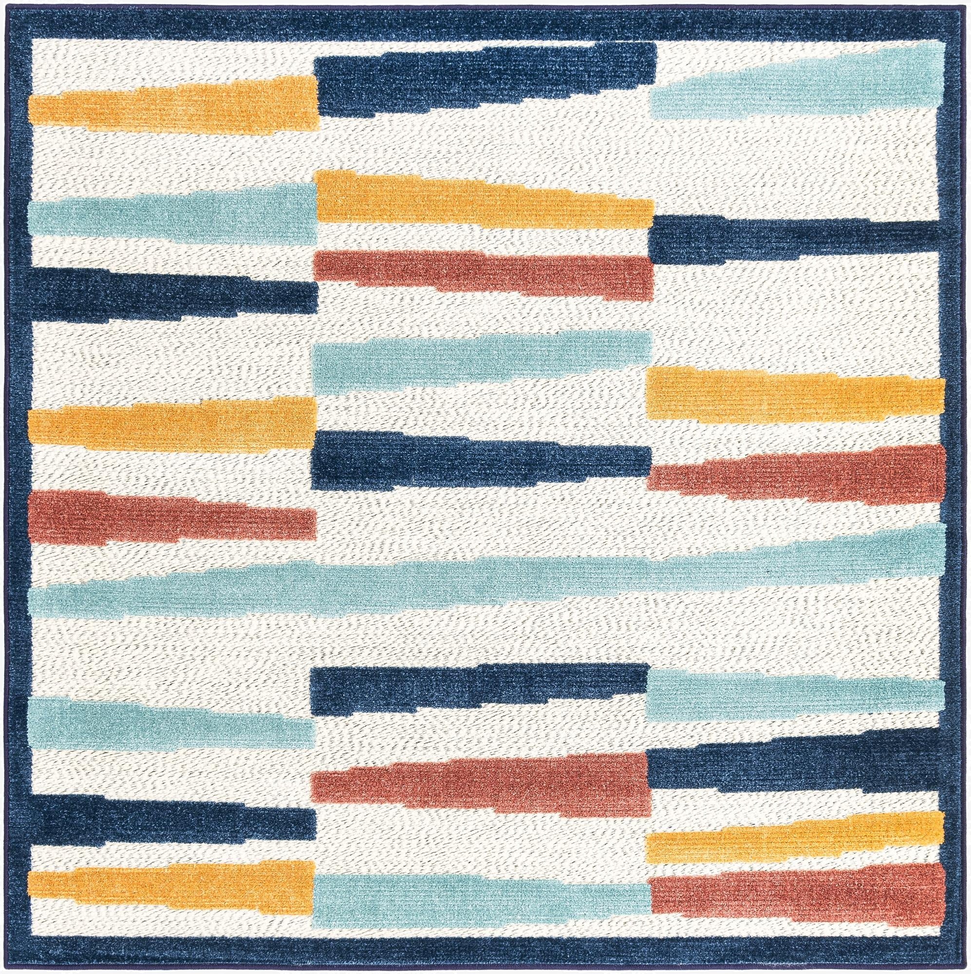  5' 3 x 5' 3  Washable Belize Indoor / Outdoor Square Rug