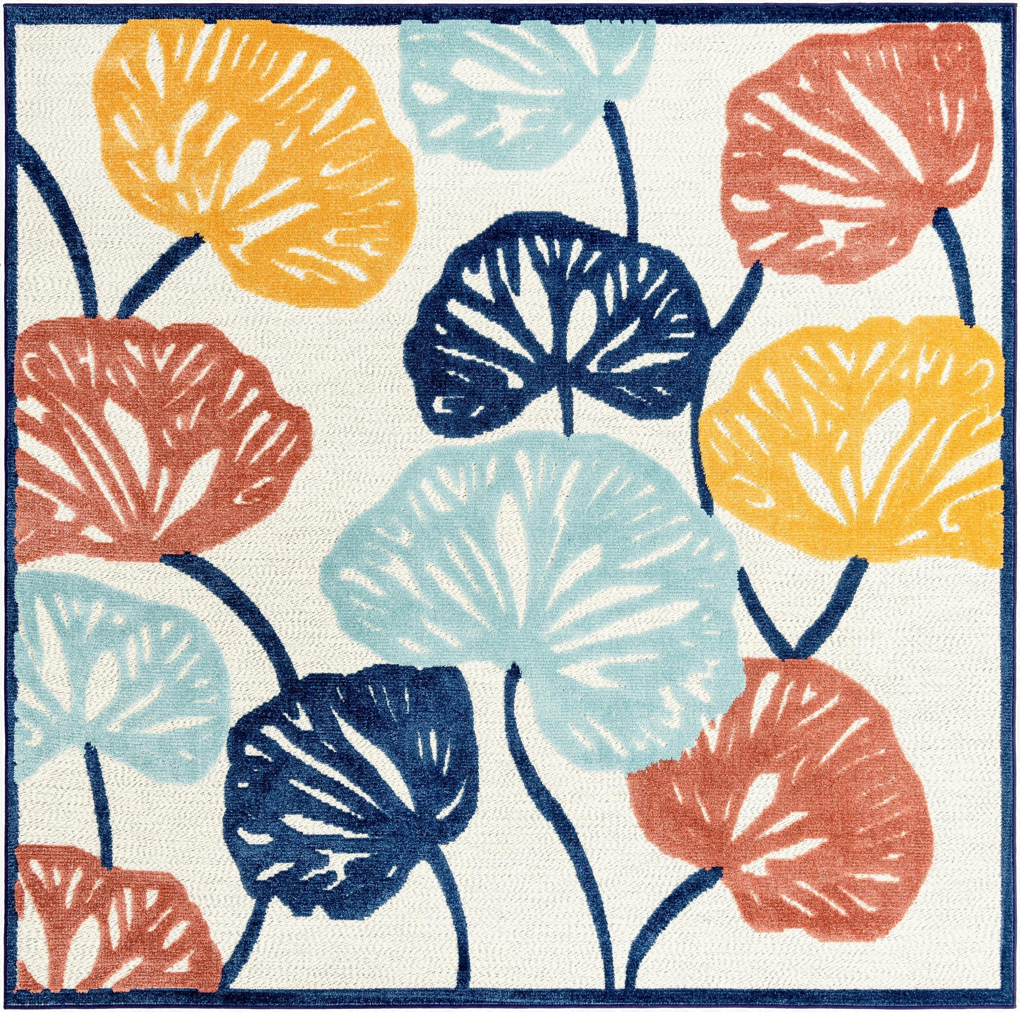  7' 10 x 7' 10  Washable Belize Indoor / Outdoor Square Rug