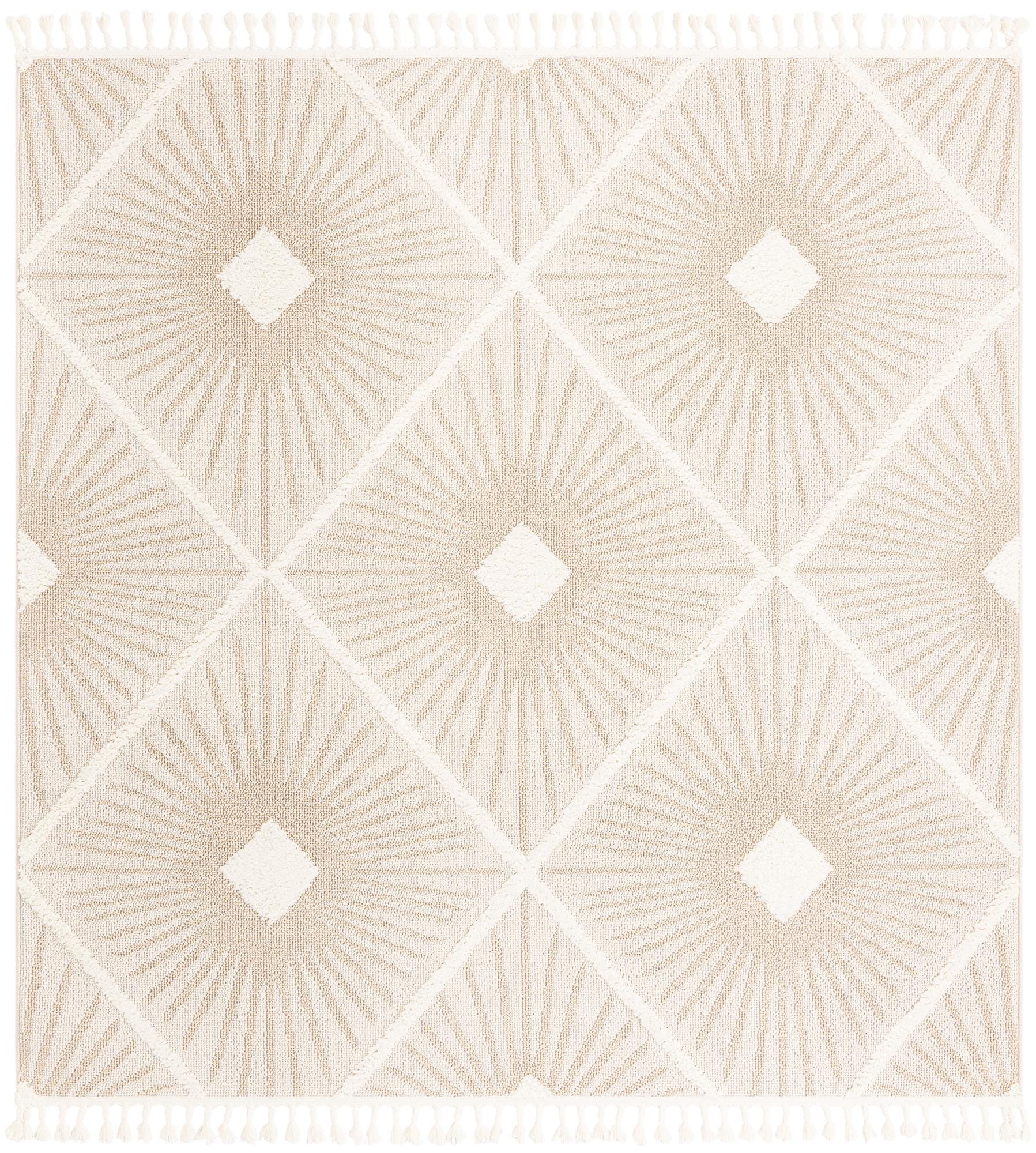 Ivory 7' 10 x 7' 10 Boho Square Rug | Rugs.com