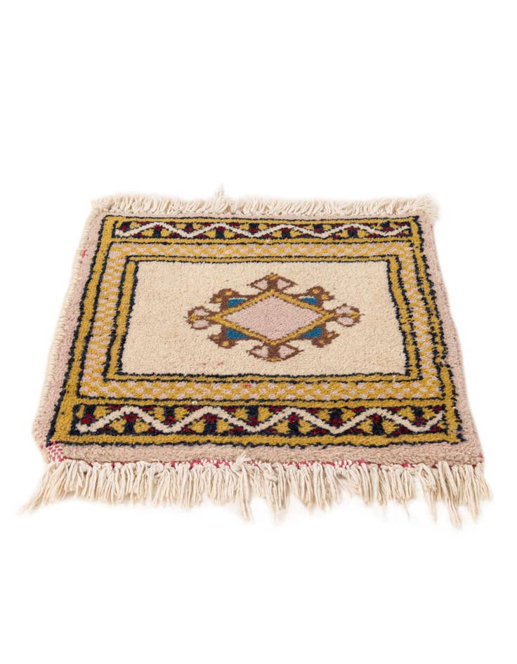 Detail image of  1' 1 x 1' 1  Hand Knotted Bokhara Wool Square Rug