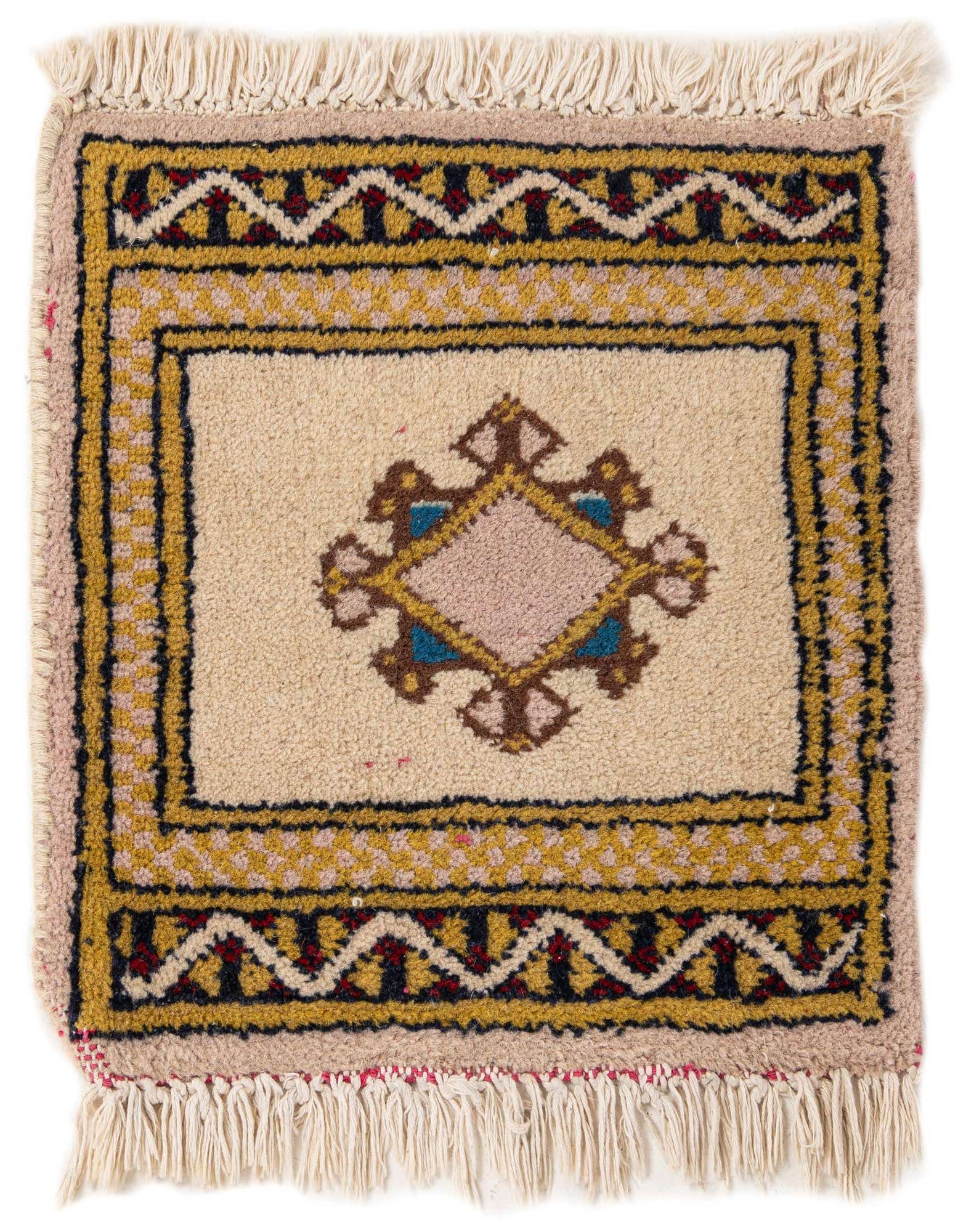 Primary image  1' 1 x 1' 1  Hand Knotted Bokhara Wool Square Rug