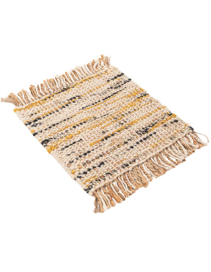 Detail image of  1' 7 x 1' 7  Hand Braided Jute Square Rug