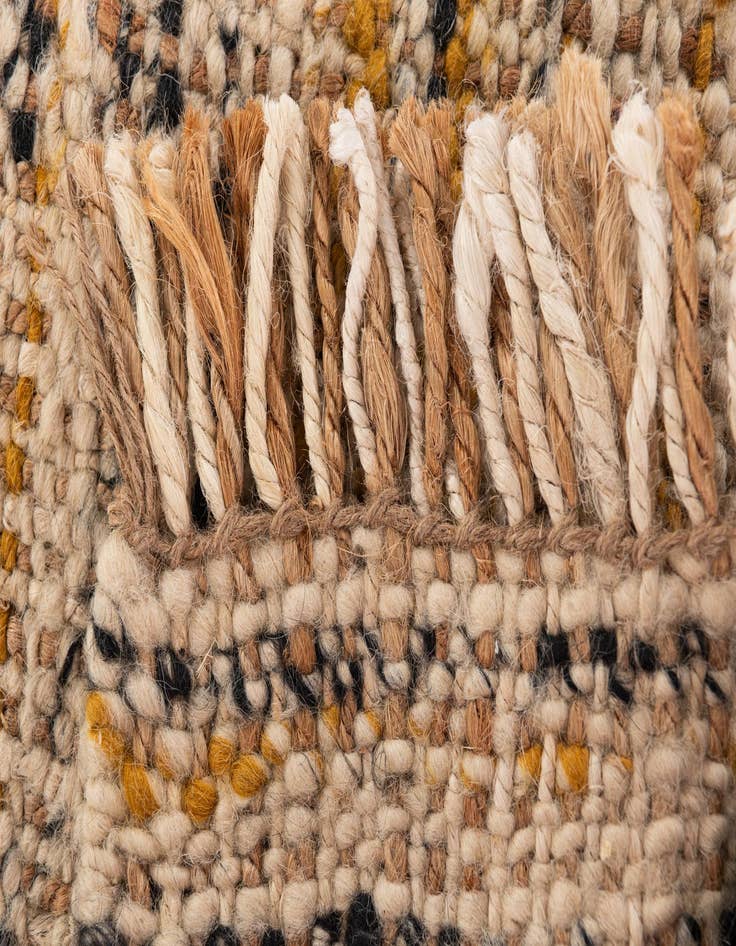 Detail image of  1' 7 x 1' 7  Hand Braided Jute Square Rug