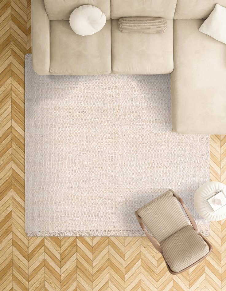 Detail image of  7' 10 x 7' 10  Hand Woven Chunky Jute Square Rug