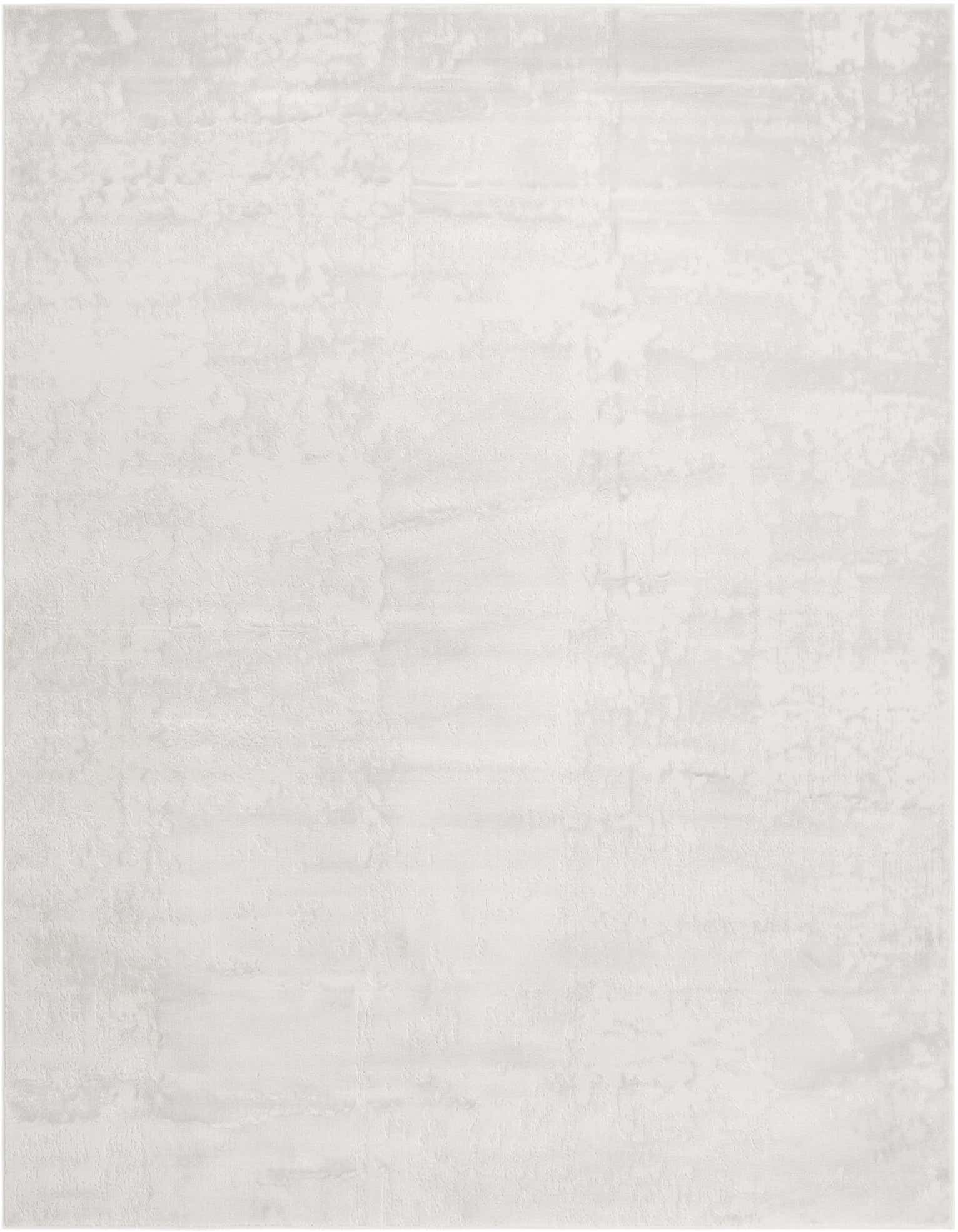 A 7' 10" x 7' 10" square ivory and cream area rug with a subtle abstract, vintage-inspired pattern.