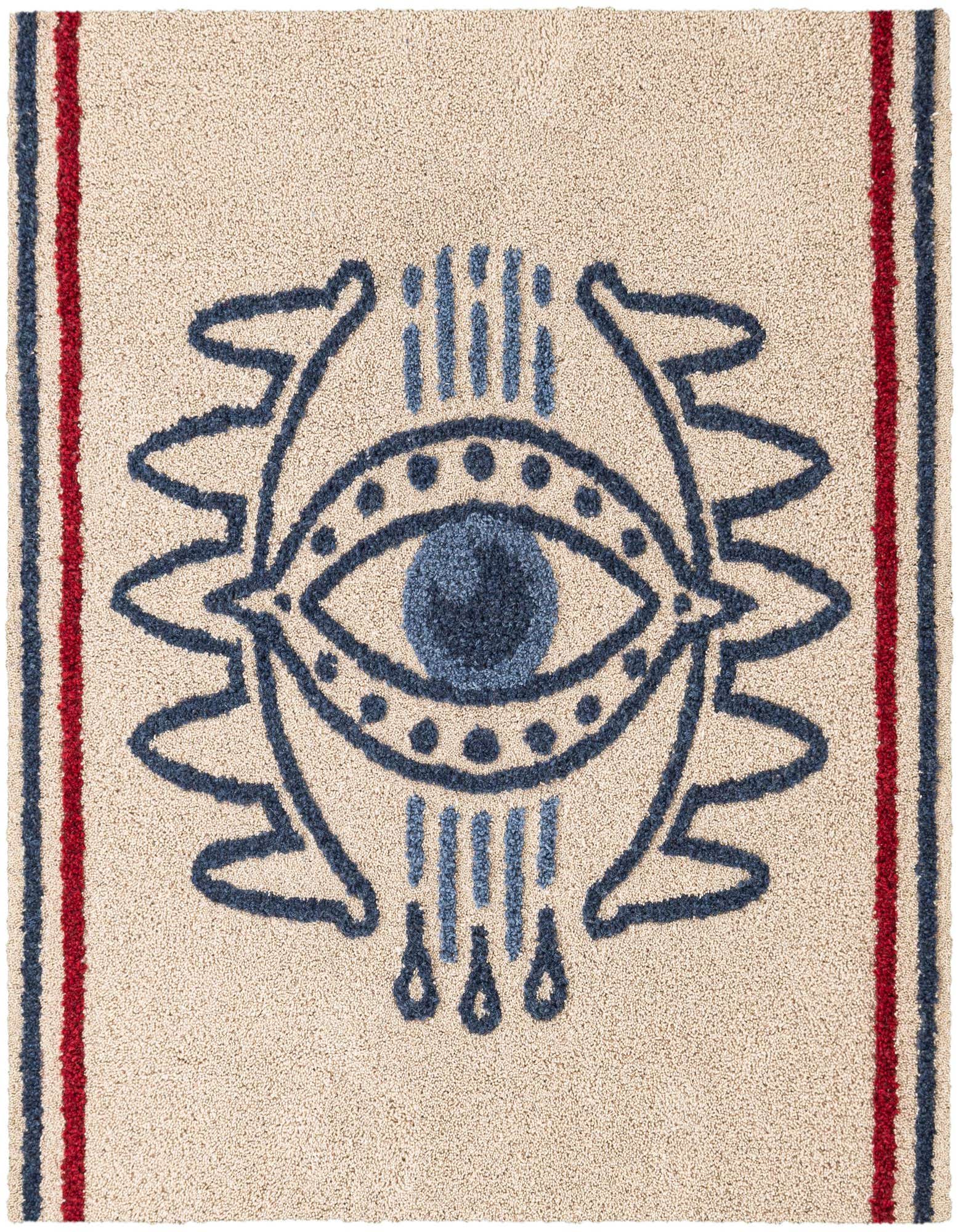 Primary image  5' 1 x 5' 1 Handtufted Wool Square Rug