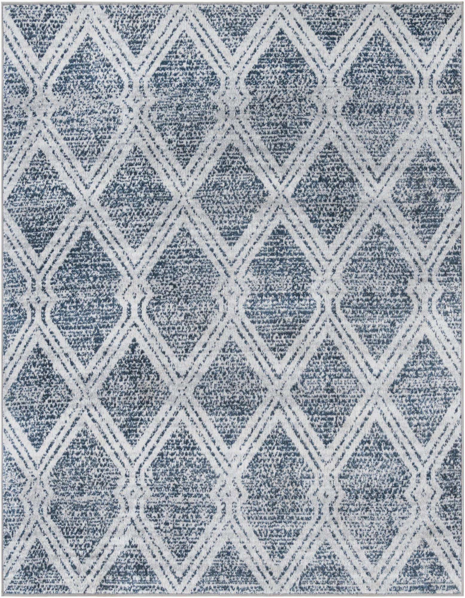 A 5'3" x 5'3" square Kamala Washable rug featuring a modern abstract pattern in shades of ivory and cream.
