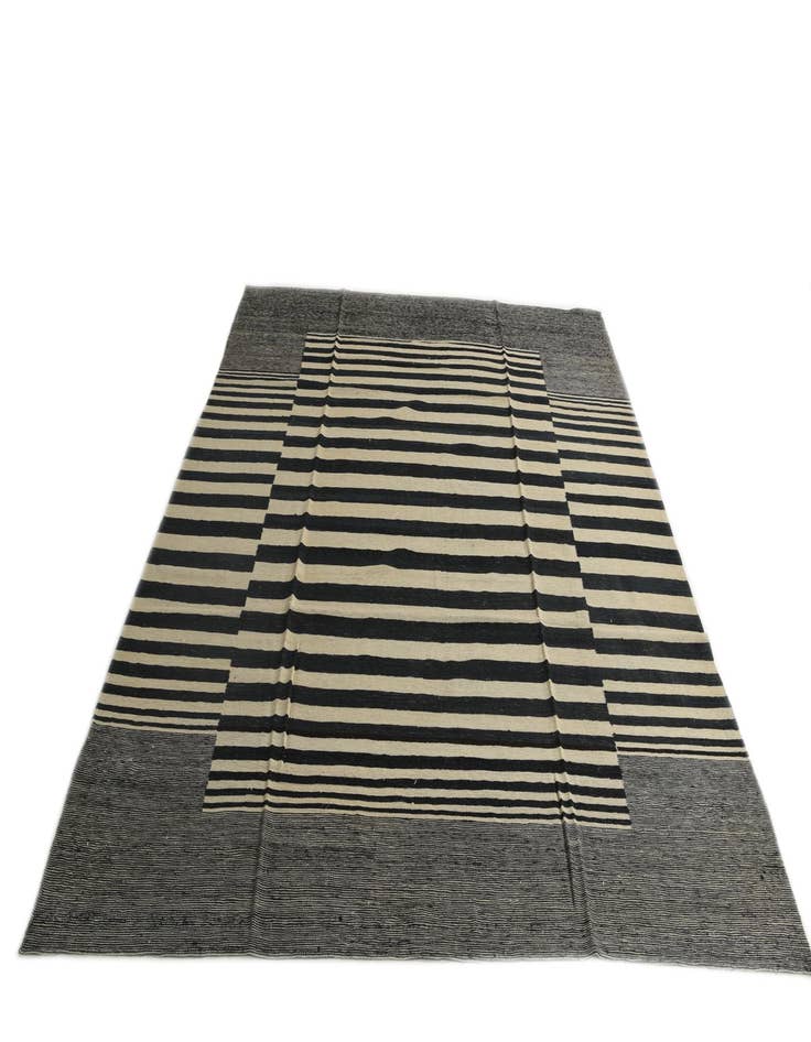 Detail image of  8' 9 x 9' 6  Hand Woven Kilim Modern Wool Square Rug