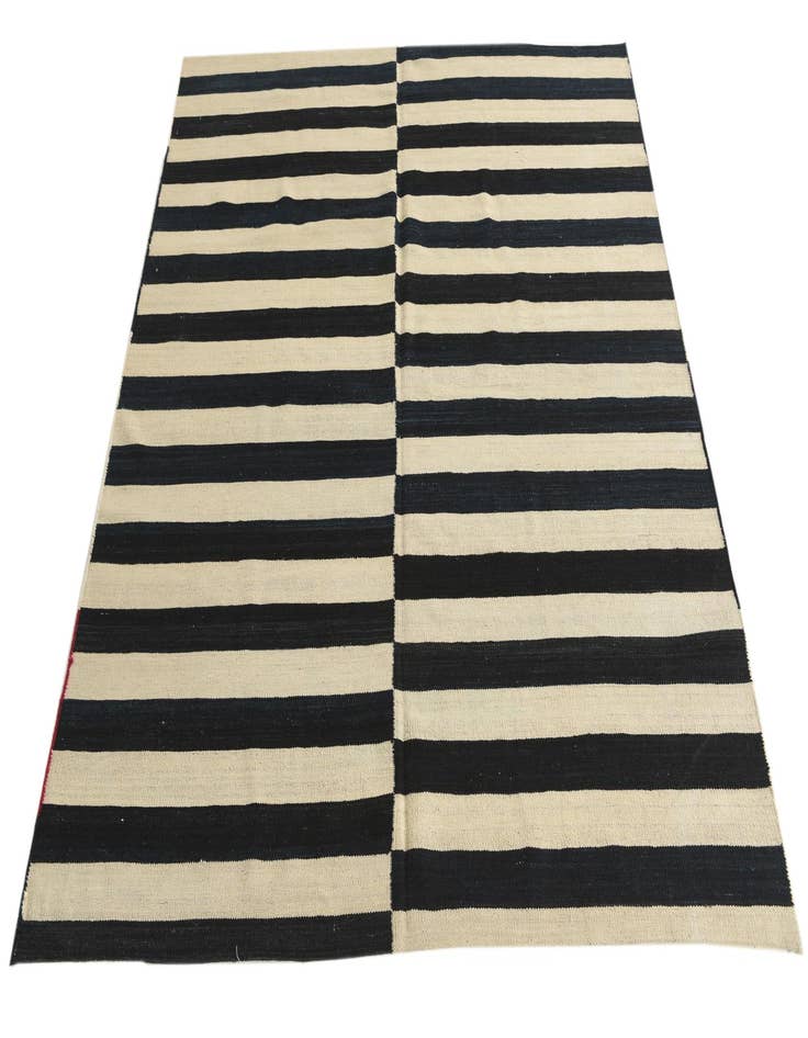 Detail image of  5' 2 x 5' 7  Hand Woven Kilim Modern Wool Square Rug