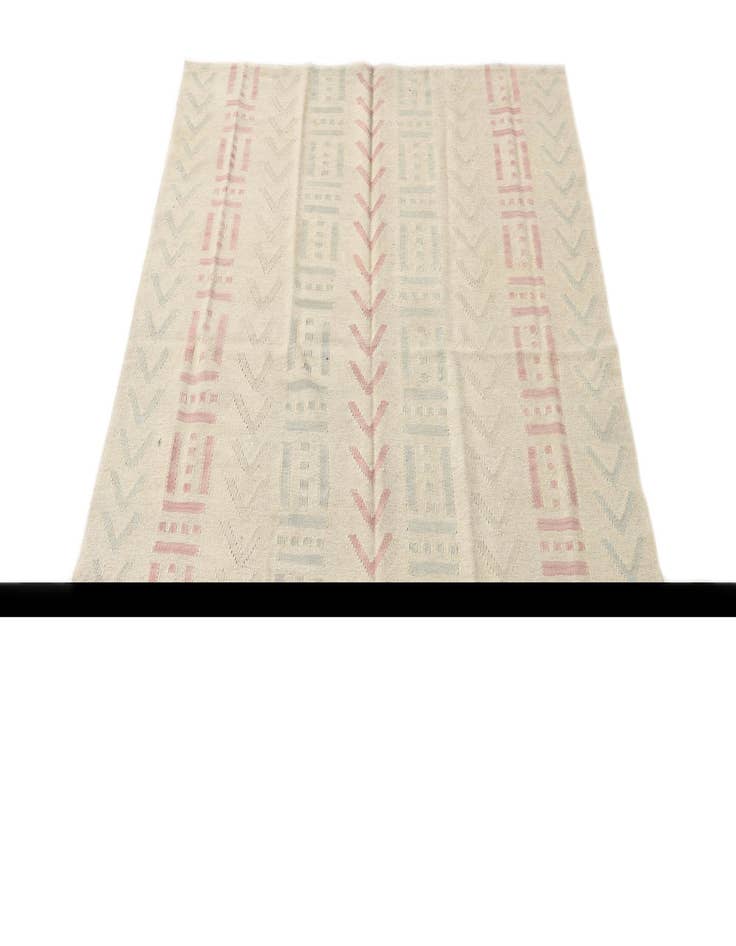 Detail image of  5' 2 x 5' 11  Hand Woven Kilim Modern Wool Square Rug