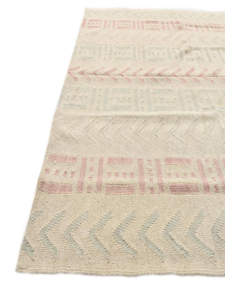 Detail image of  5' 2 x 5' 11  Hand Woven Kilim Modern Wool Square Rug