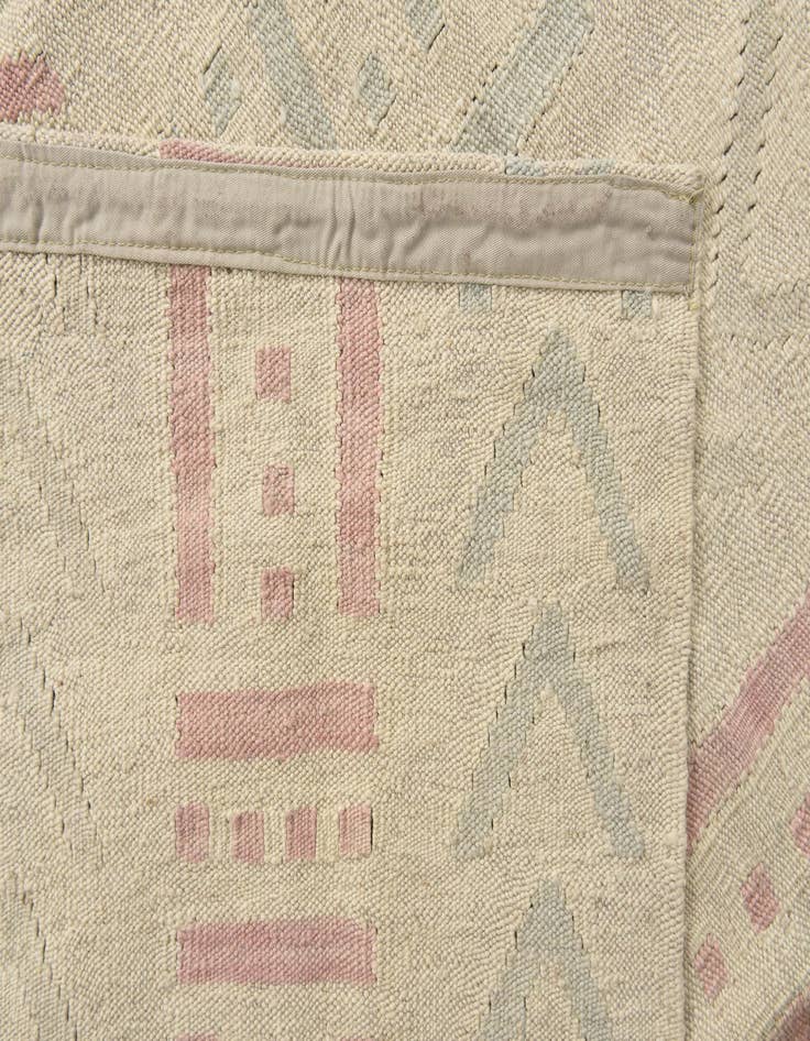 Detail image of  5' 2 x 5' 11  Hand Woven Kilim Modern Wool Square Rug