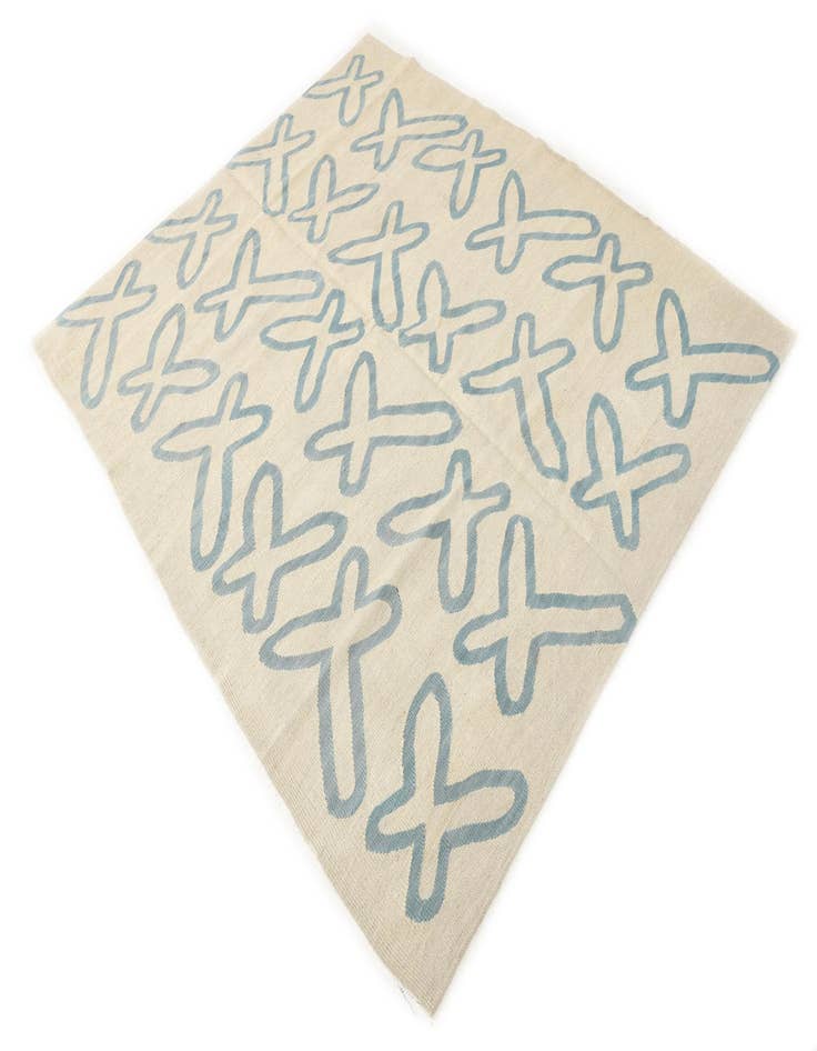 Detail image of  5' 4 x 6' 3  Hand Woven Kilim Modern Wool Square Rug