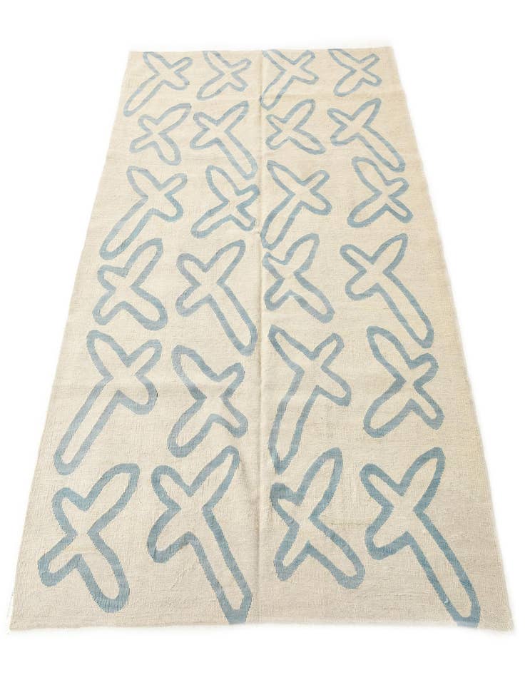 Detail image of  5' 4 x 6' 3  Hand Woven Kilim Modern Wool Square Rug