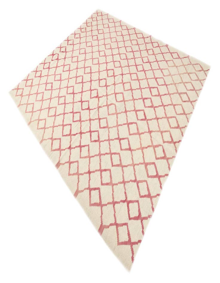 Detail image of  6' 6 x 7' 7  Hand Woven Kilim Modern Wool Square Rug