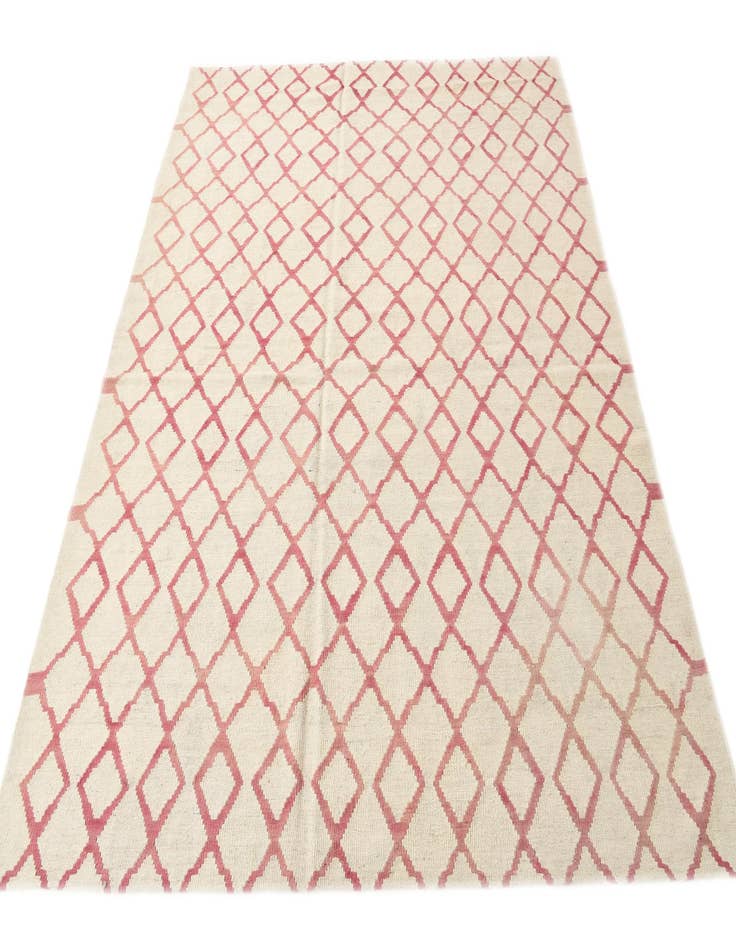 Detail image of  6' 6 x 7' 7  Hand Woven Kilim Modern Wool Square Rug