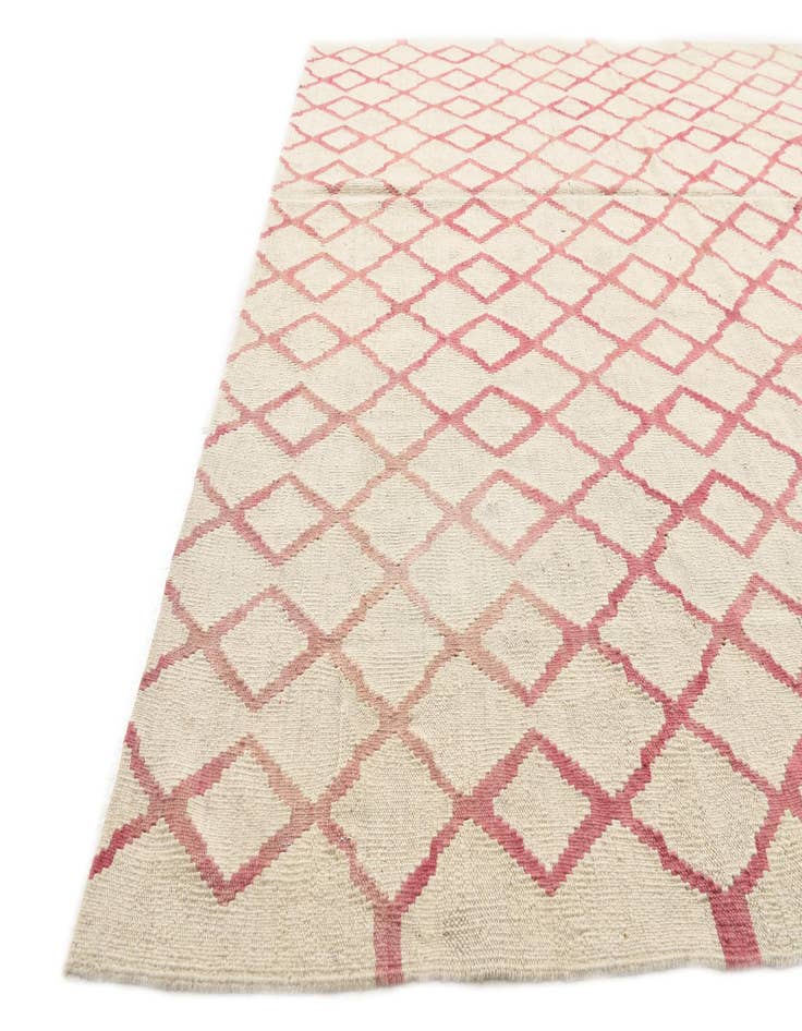 Detail image of  6' 6 x 7' 7  Hand Woven Kilim Modern Wool Square Rug