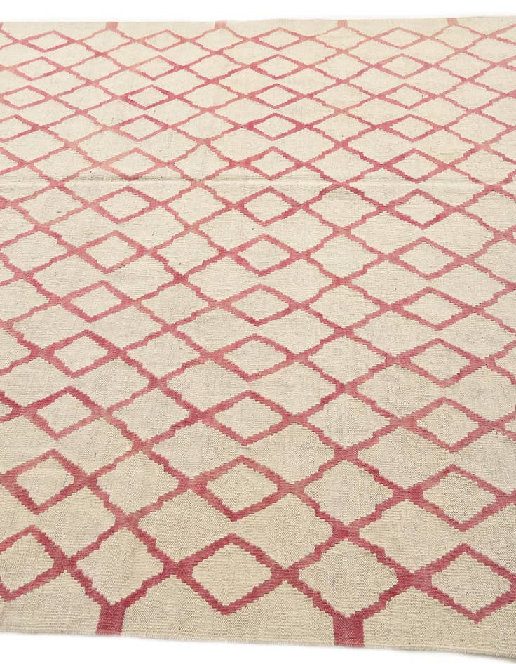 Detail image of  6' 6 x 7' 7  Hand Woven Kilim Modern Wool Square Rug