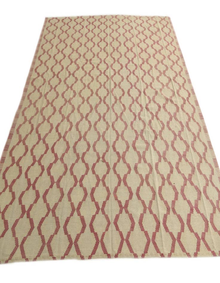 Detail image of  8' 8 x 9' 3  Hand Woven Kilim Modern Wool Square Rug