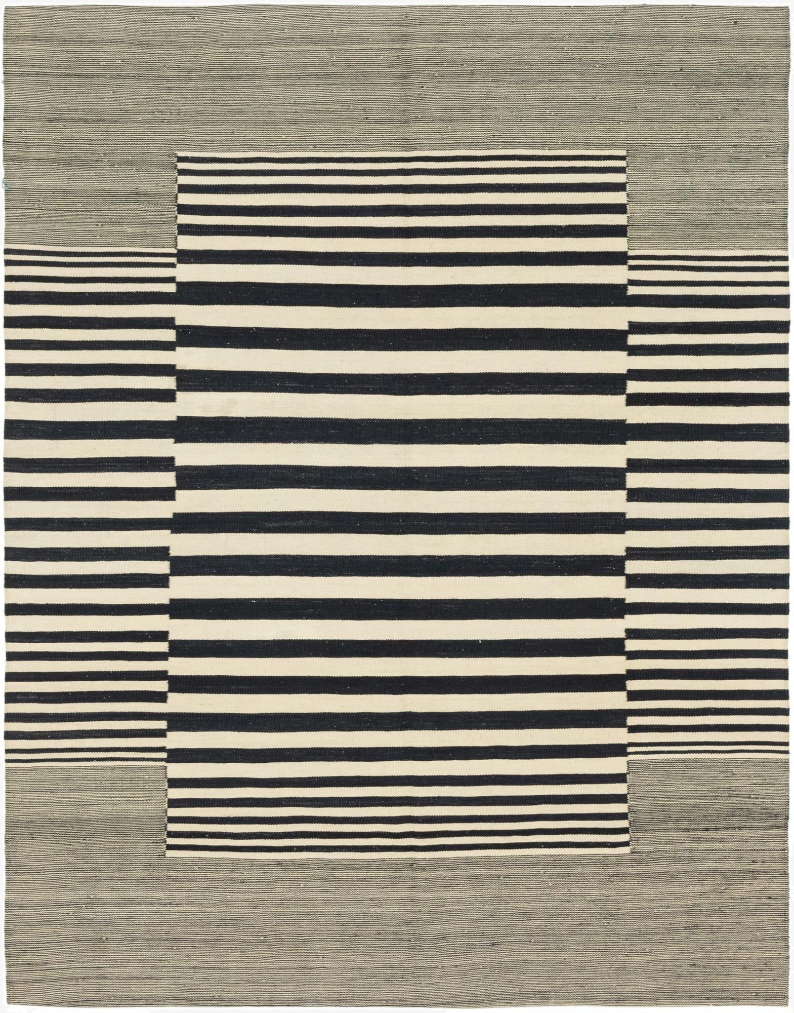  6' x 7' 8  Hand Woven Kilim Modern Wool Square Rug