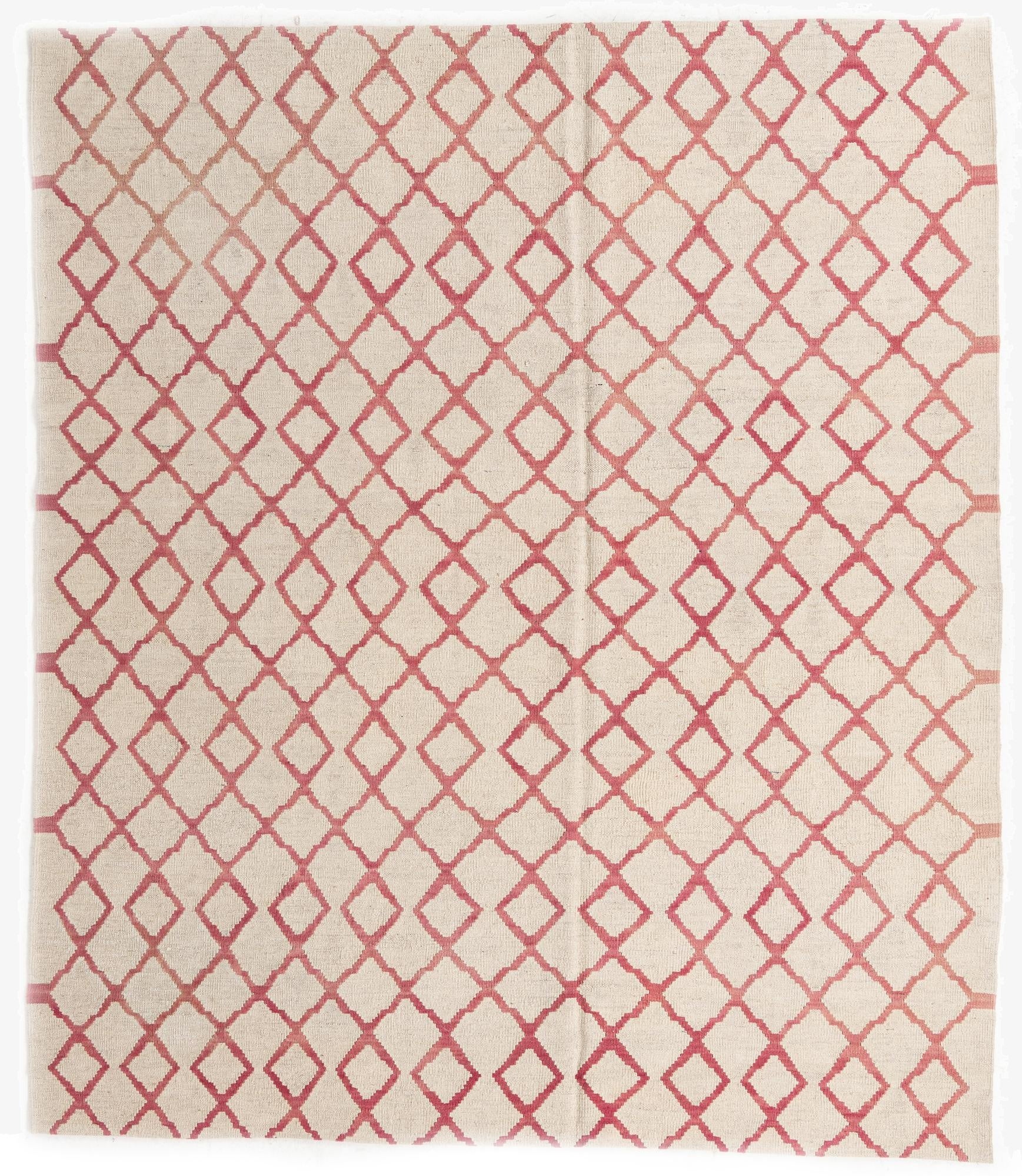  6' 6 x 7' 7  Hand Woven Kilim Modern Wool Square Rug