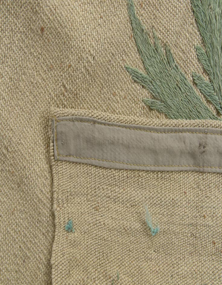 Detail image of  5' x 6' 2  Hand Woven Kilim Suzani Wool Square Rug