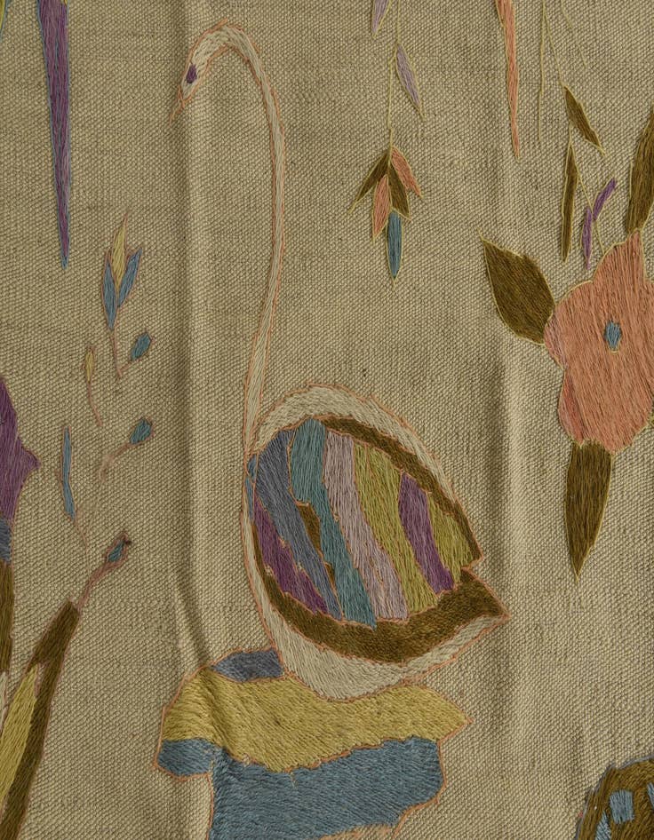 Detail image of  8' 2 x 8' 10  Hand Woven Kilim Suzani Wool Square Rug