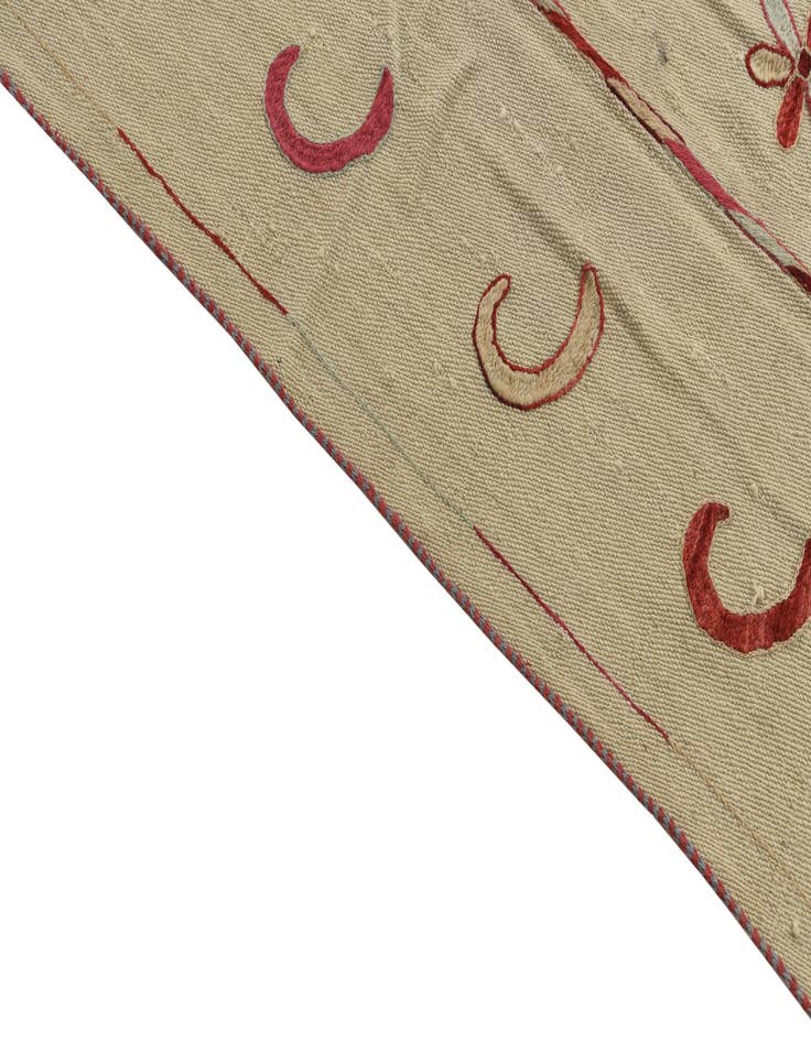 Detail image of  5' 4 x 6' 8  Hand Woven Kilim Suzani Wool Square Rug