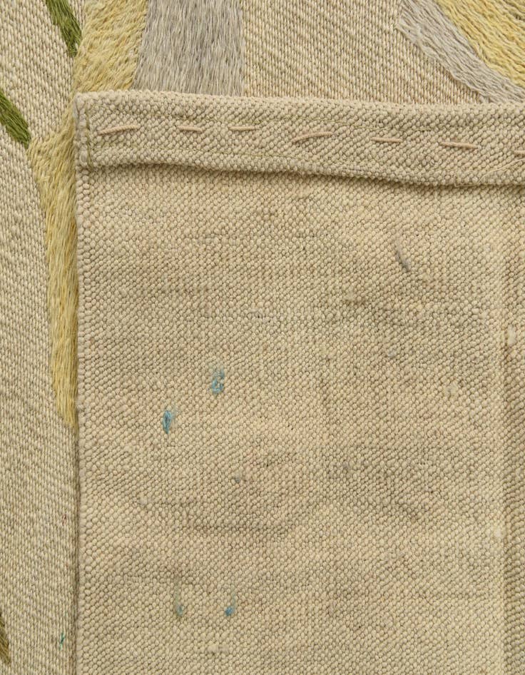 Detail image of  5' 2 x 6' 2  Hand Woven Kilim Suzani Wool Square Rug