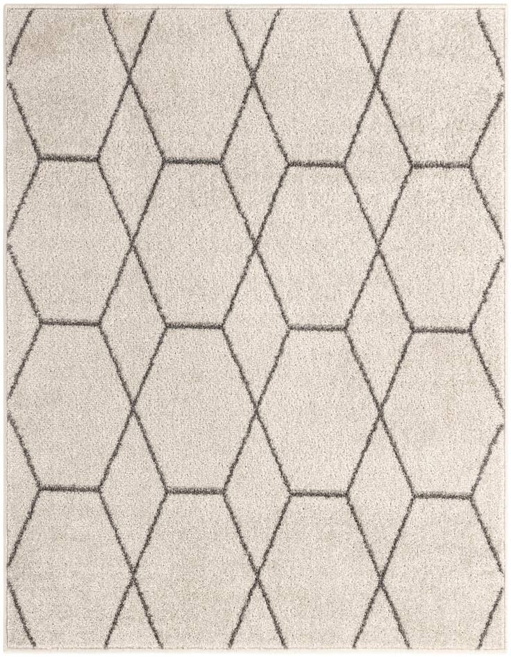 Detail image of  4' x 4' Lattice Frieze Square Rug