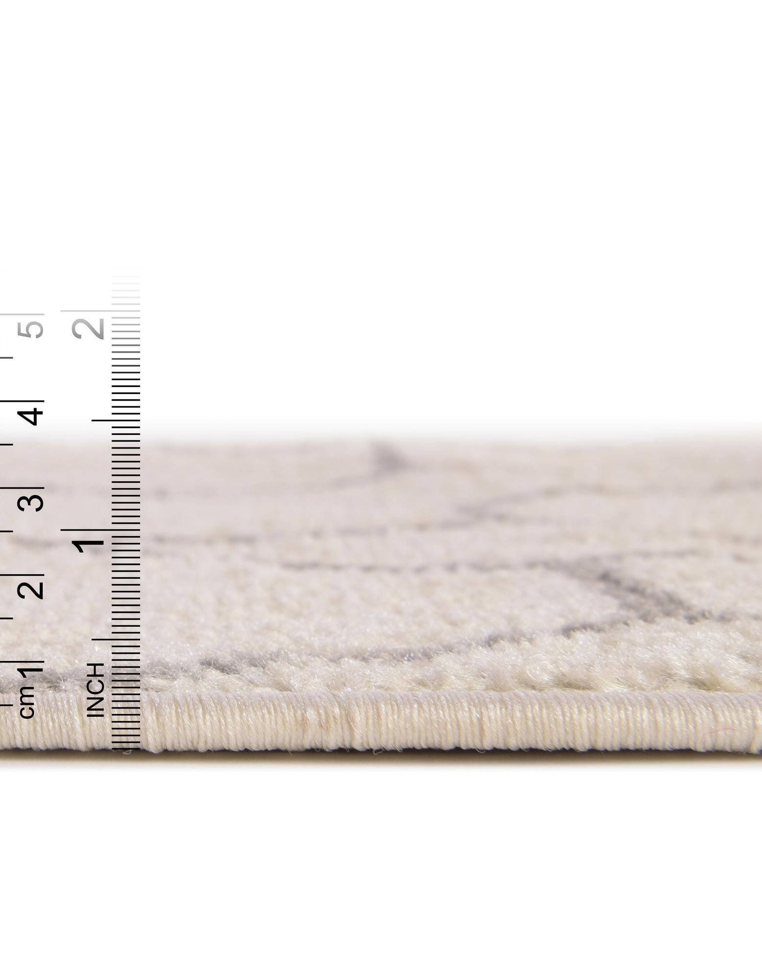 Ivory 5' x 5' Lattice Frieze Square Rug | Rugs.com