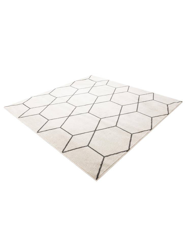 Detail image of  7' x 7' Lattice Frieze Square Rug