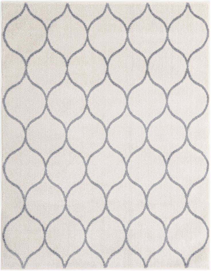 Detail image of 5' 3 x 5' 3 Lattice Frieze Square Rug