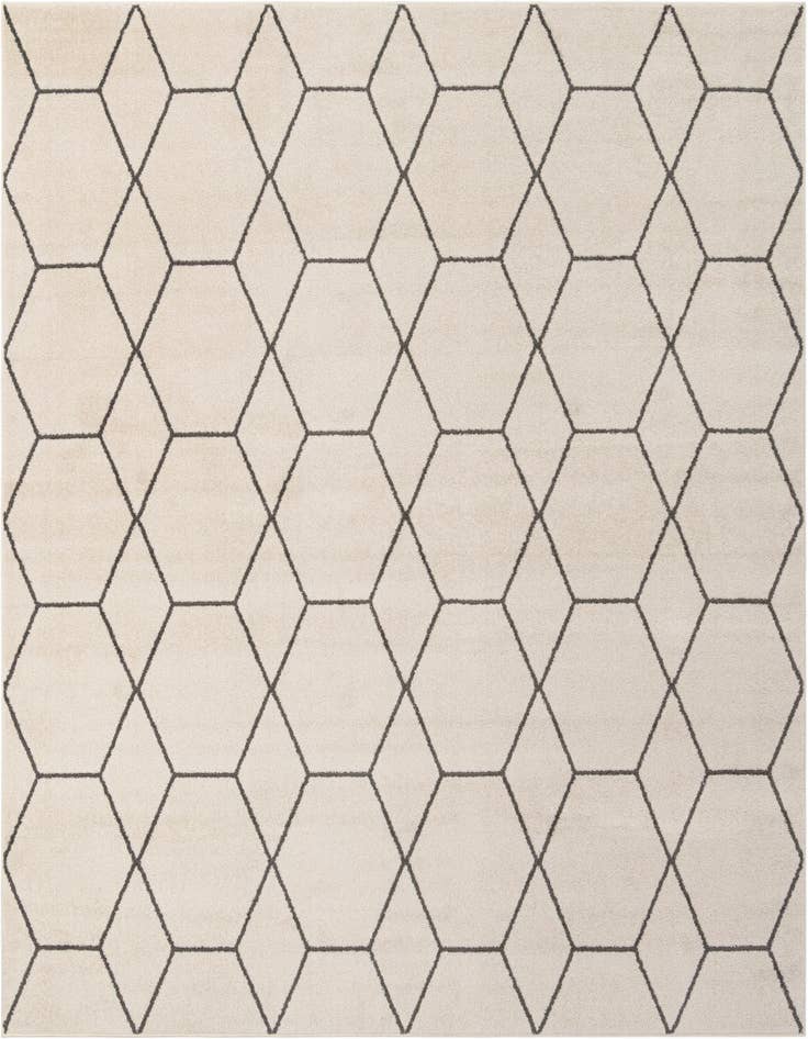 Detail image of  10' x 10' Lattice Frieze Square Rug