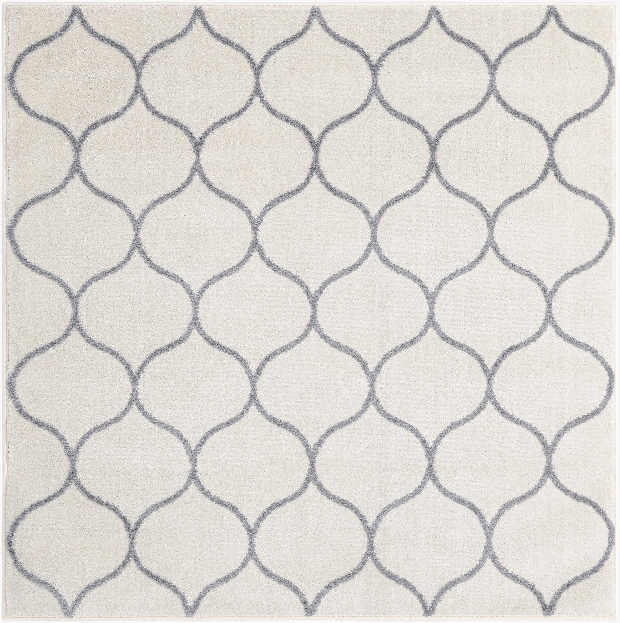  5' 3 x 5' 3 Lattice Frieze Square Rug