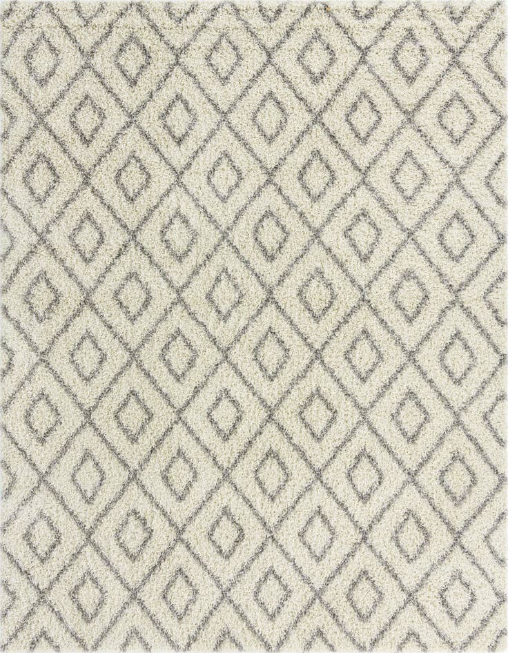 Detail image of  10' x 10' Lattice Shag Square Rug