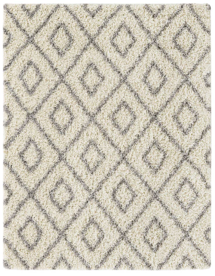 Detail image of  6' x 6' Lattice Shag Square Rug