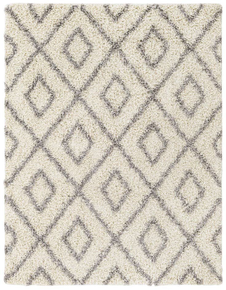 Detail image of  5' 3 x 5' 3 Lattice Shag Square Rug