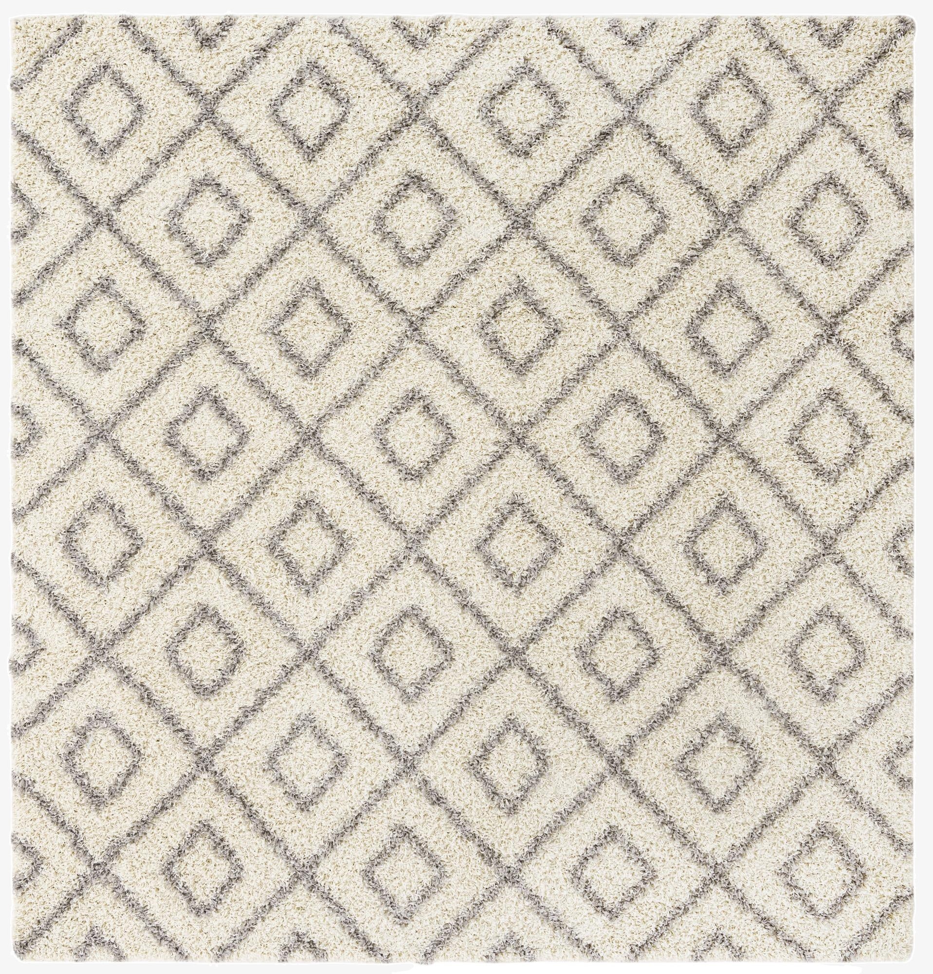  7' 10 x 7' 10 Lattice Shag Square Rug
