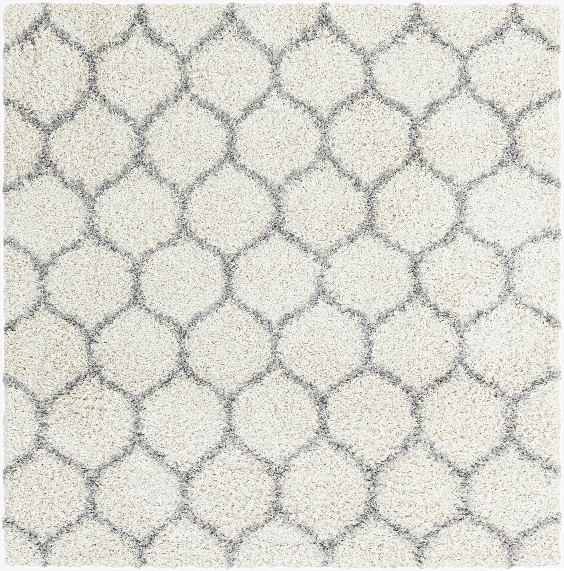  6' x 6' Lattice Shag Square Rug