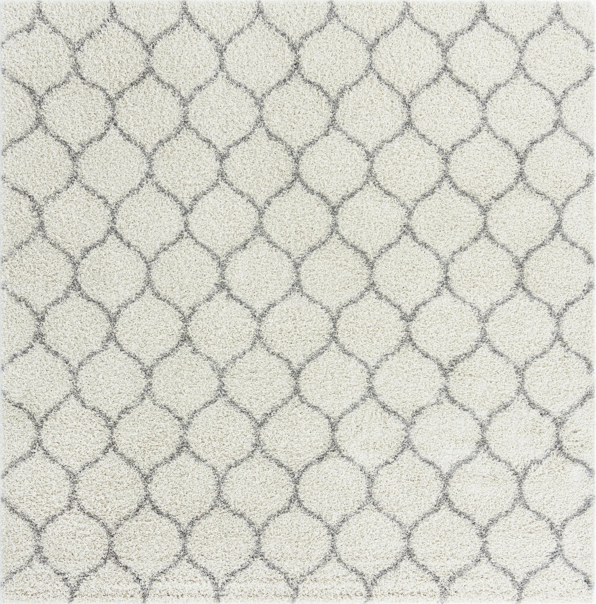  10' x 10' Lattice Shag Square Rug