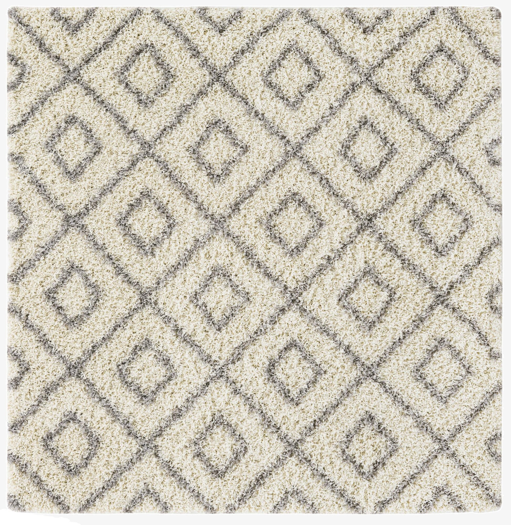 6' x 6' Lattice Shag Square Rug