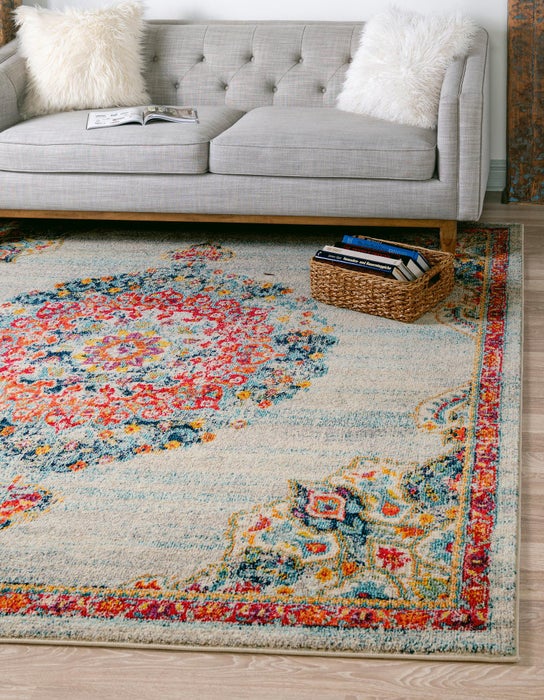 Green 8' x 8' Madeline Square Rug | Rugs.com