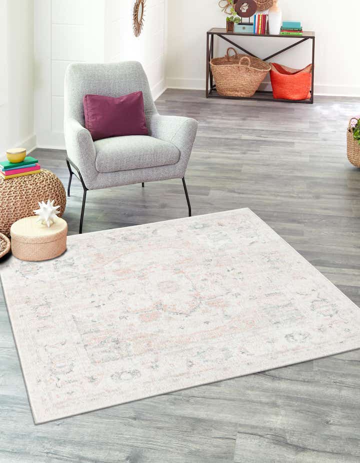 Ivory 7' 10 x 7' 10 Madeline Vintage Square Rug | Rugs.com