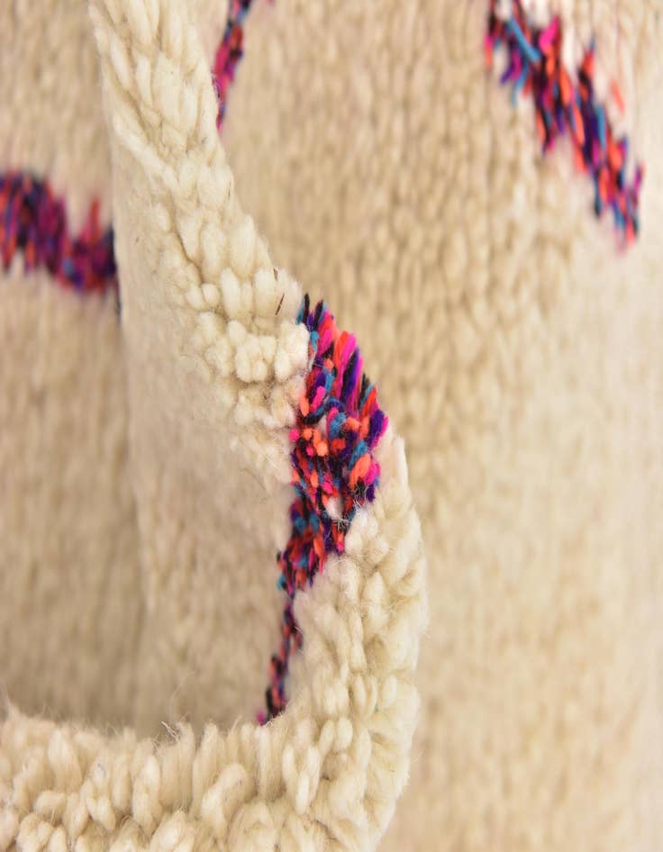 Detail image of  5' 7 x 6' 8  Hand Knotted Moroccan Wool Square Rug