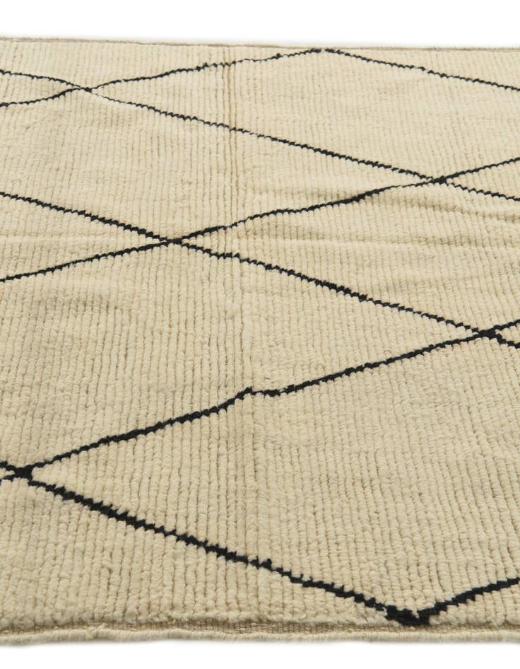 Detail image of  5' 5 x 6' 7  Hand Knotted Moroccan Wool Square Rug