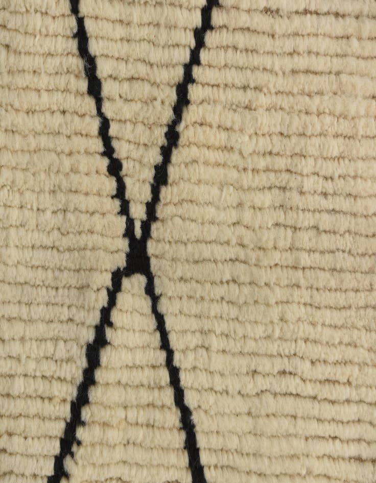 Detail image of  5' 5 x 6' 7  Hand Knotted Moroccan Wool Square Rug