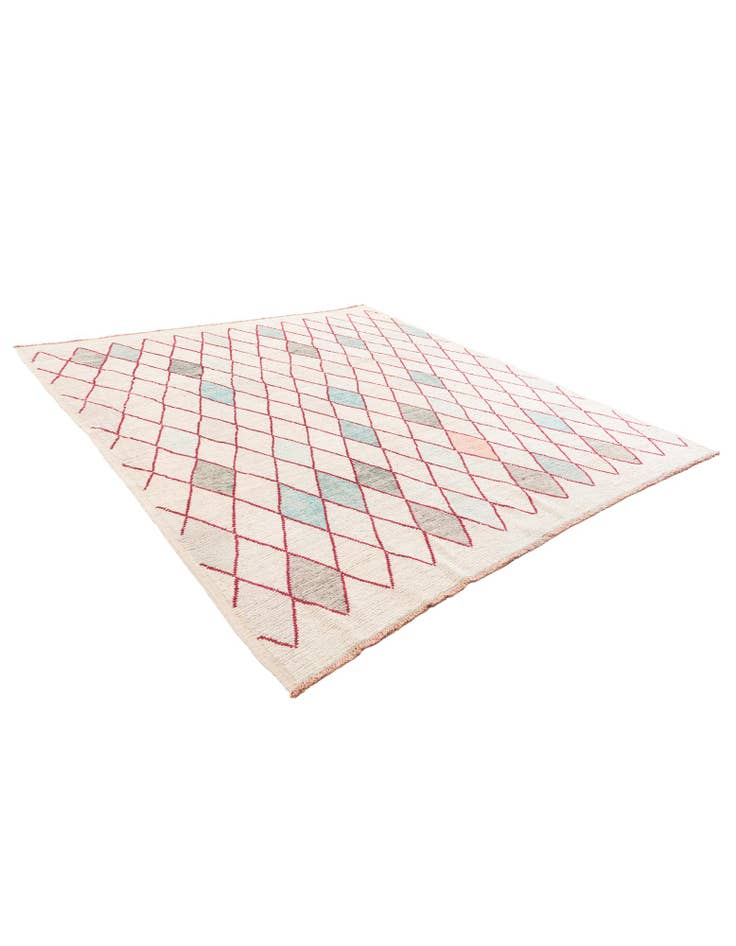 Detail image of  9' x 9' 9  Hand Knotted Moroccan Wool Square Rug