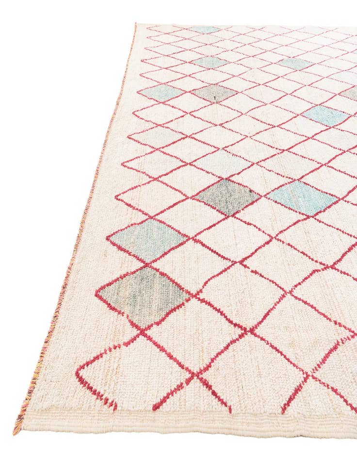 Detail image of  9' x 9' 9  Hand Knotted Moroccan Wool Square Rug